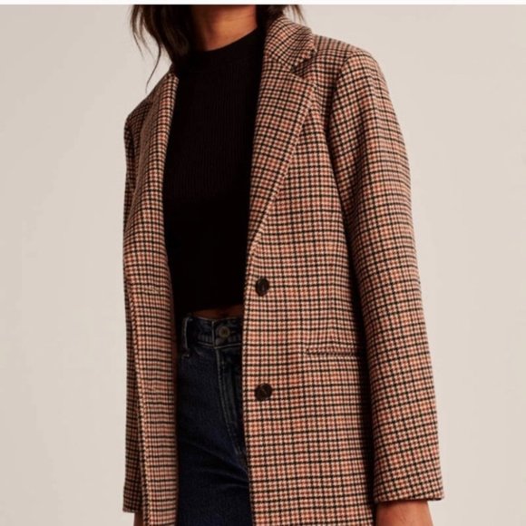 Wool-Blend Blazer Coat - Picture 4 of 7